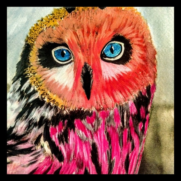 Other - Matted Original Painting Owl